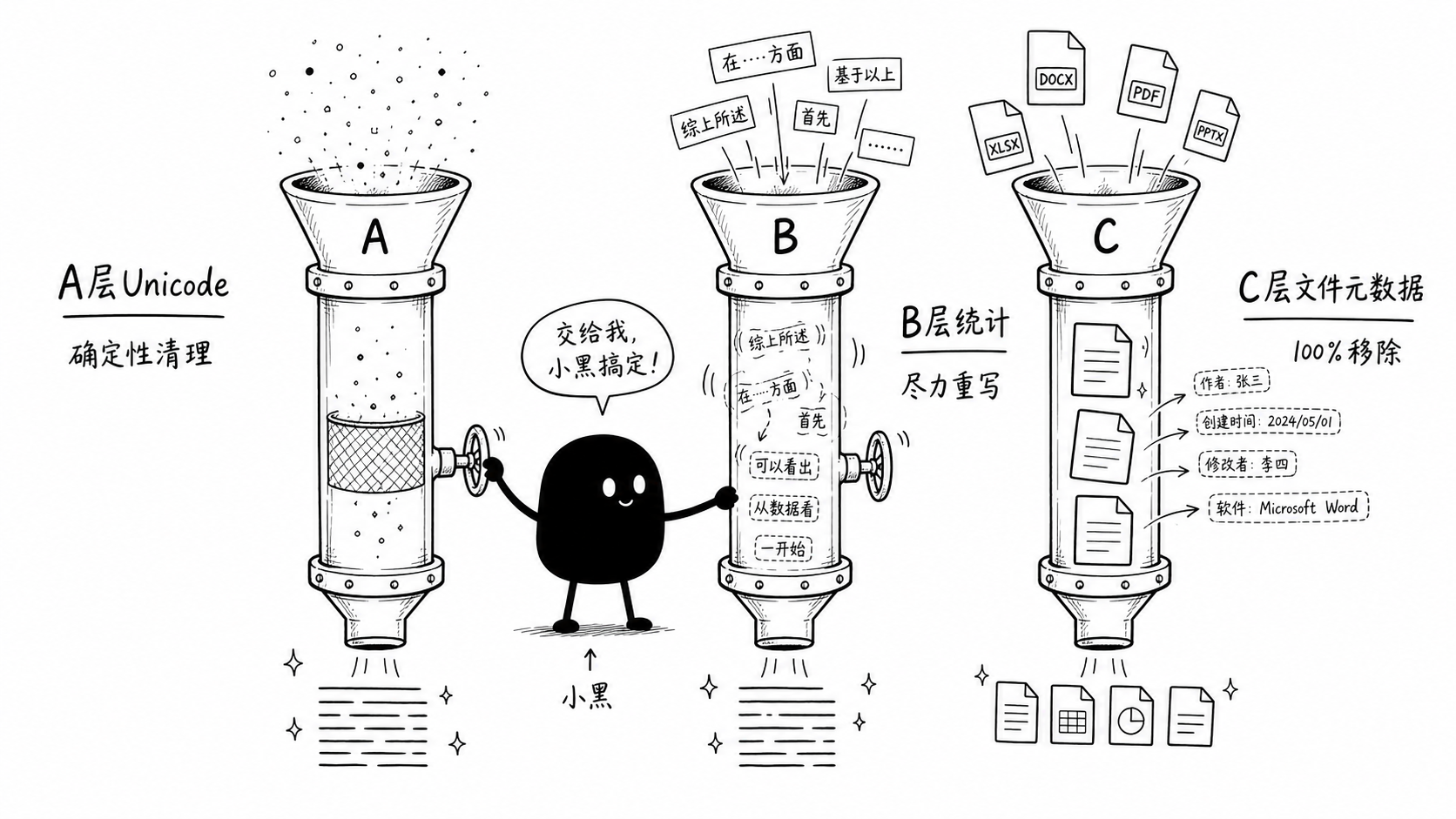 插图:分层清理管道