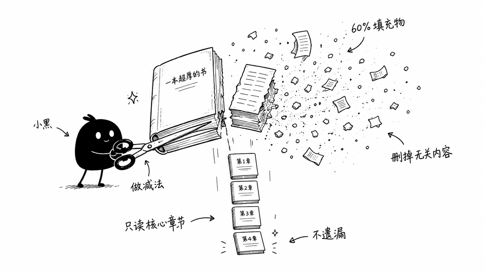 插图：核心章节做减法